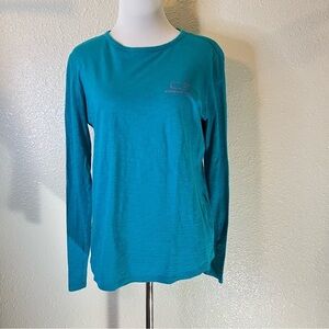 Vineyard Vines Blue and Hot Pink Long Sleeve Shirt